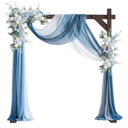 Hochzeitsbogen Holz-2.28m Wooden Wedding Arch Quadratischer Deko Bogen Hochzeitsbogen Gestell Traubogen Hochzeit für Klassisch-Rustikale Hochzeitsdekoration Rosenbögen Gartenbögen & Gartendekoration von PlusFive