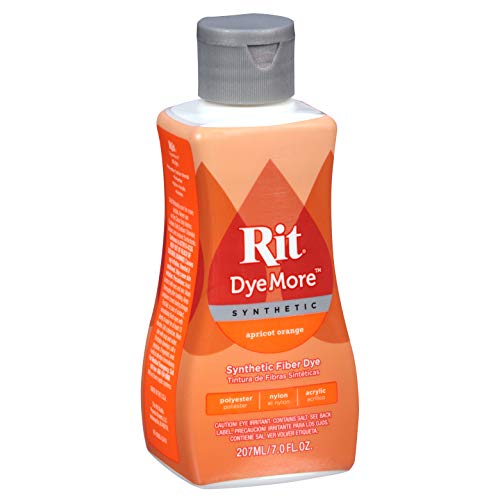Rit DyeMore Flüssige Textilfarbe für synthetische Textilien, 207 ml, 13 Farben Apricot Orange von Plush Addict