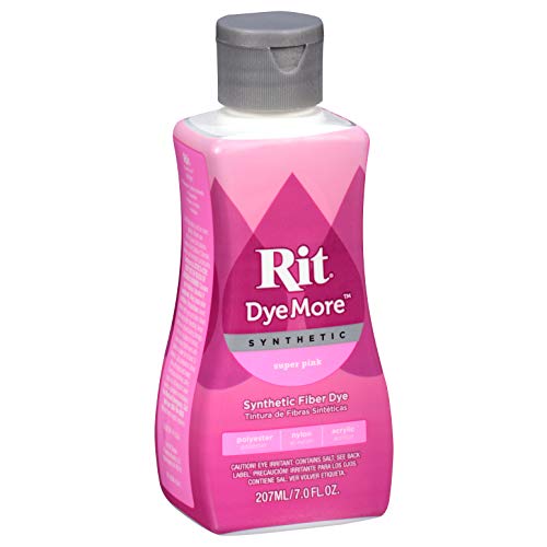 Rit DyeMore Flüssige Textilfarbe für synthetische Textilien, 207 ml, 13 Farben Super Pink von Plush Addict