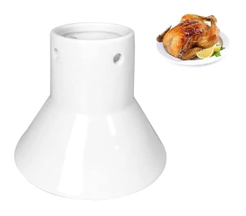 Plutreas Keramik Hähnchenbräter Rack Bierdose Huhn Ständer Vertikal Geflügel Huhn Kochen BBQ Zubehör (1 Stück) von Plutreas