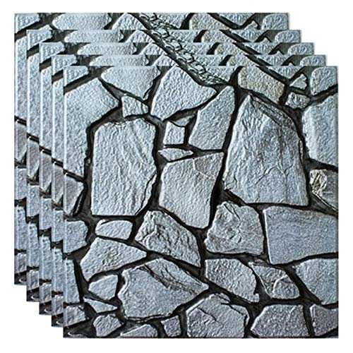 Pluuttiem 10Pcs 3D PVC Wandaufkleber Fliese Grauer Backstein Selbstklebend Wasserdicht KüChe Badezimmer Wohnkultur DIY Abnehmbar Pluuttiem 10Pcs 3D PVC Wandaufkleber Fliese Grauer Backstein Selbstklebend Wasserdicht KüChe Badezimmer Wohnkultur DIY Abnehmbar von Pluuttiem
