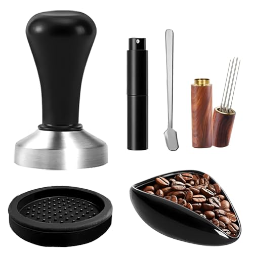 Pluuttiem 6 Stücke Espresso -Zubehör Bulk Edelstahl Espresso -Maschine Kaffee -Tampers Werkzeuge für Küche, Café von Pluuttiem