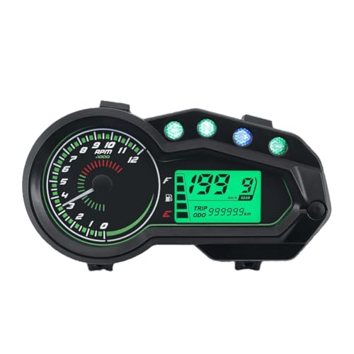 Pluuttiem ADQ Motorrad-Tacho Motorrad-Drehzahlmesser 2000 Min Messger?t Universelle Motorrad-Getriebeanzeige von Pluuttiem