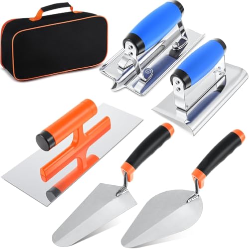 Pluuttiem Betonhandwerkzeuge Kit 6PCS Mauerwerkswerkzeug für Zement Enthält EDGER, Groover -Finishing, Zeigter Anfänger -Kit von Pluuttiem