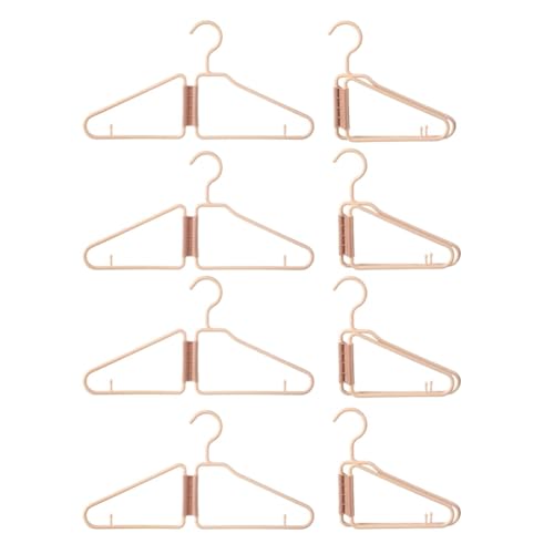 Pluuttiem Faltbare Kleiderbügel, 8 Stück, faltbar, aus Kunststoff, tragbar, zusammenklappbar, -Kleiderbügel (Aprikose) von Pluuttiem