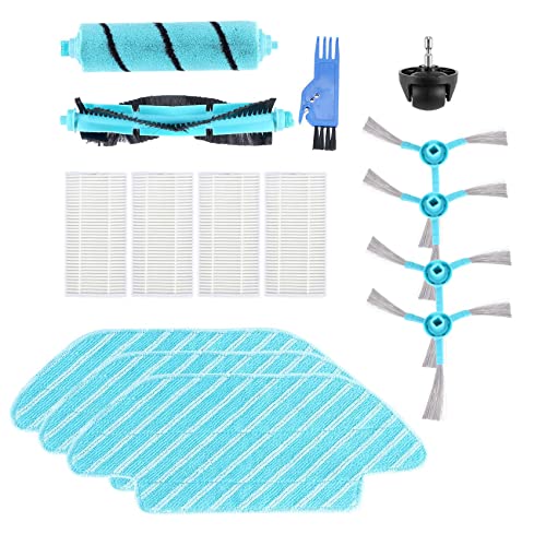 Pluuttiem HEPA Filter für 4090 5090 Roboter Sauger Haupt Rollen BüRste Seiten BüRsten Mops Stoff Tuch Kit von Pluuttiem