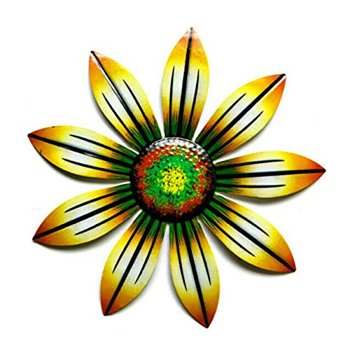 Pluuttiem Metall Blumen Wand Kunst Skulptur im Freien HäNgende Ornamente für Garten Haus Gelb Pluuttiem Metall Blumen Wand Kunst Skulptur im Freien HäNgende Ornamente für Garten Haus Gelb von Pluuttiem