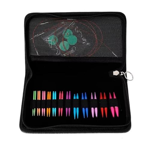 Pluuttiem Mini 5.5cm Aluminium Rundstricknadel-Set 3-8mm Webwerkzeug Abnehmbarer Ring Nadelset Nähen von Pluuttiem