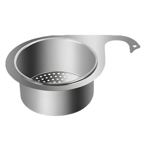 Pluuttiem Multifunktionaler Abflusskorb, Edelstahl-Schwanen-Spülbeckensiebkorb, Wasserhahn-Hängefilterkorb, Eckspülbeckensieb von Pluuttiem