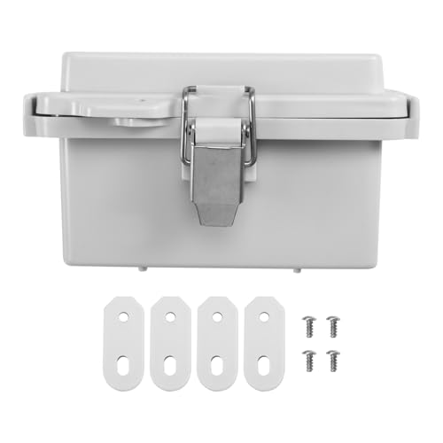 Pluuttiem Outdoor Elektroverteilerdose ABS-Kunststoff & Scharnierdeckel Aus Edelstahlverschluss IP67 Wasserdicht f¡§1r Elektrische Projekte von Pluuttiem