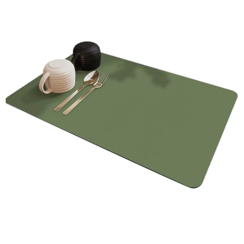 Pluuttiem Schale Trocknungsmatte Küche Super Absorbierende Schnelle Trockene Abflusskissen Badezimmer Kaffee Wasserhahn Taschemat Grün Grün von Pluuttiem