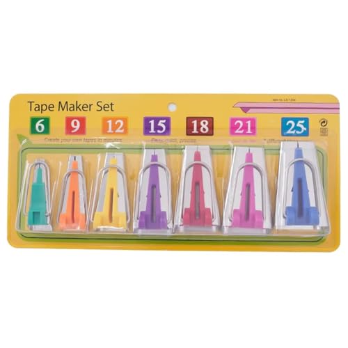 Pluuttiem Set Aus 7 Größen Stoff-Einfassungsband Werkzeugen für Patchwork- 6-25MM Bias Binding Tape Makers Pluuttiem Set Aus 7 Größen Stoff-Einfassungsband Werkzeugen für Patchwork- 6-25MM Bias Binding Tape Makers von Pluuttiem