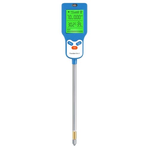 Pluuttiem Soil 6-In-1 PH-Meter, Multifunktions-Digital-Boden-PH-Meter, Großer Bildschirm mit Digitalem Display, Testwert-PH-Meter Pluuttiem Soil 6-In-1 PH-Meter, Multifunktions-Digital-Boden-PH-Meter, Großer Bildschirm mit Digitalem Display, Testwert-PH-Meter von Pluuttiem