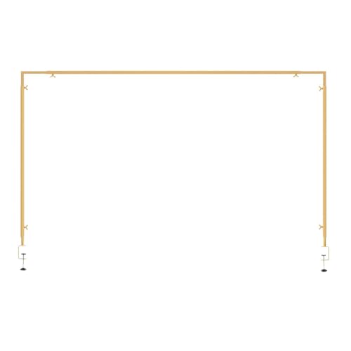 Pluuttiem Über Dem Tisch Stehende Stange mit Klemmen, 46-100 Länge, 29-55 Höhe, Tisch-Ballonbogenständer, Gold von Pluuttiem