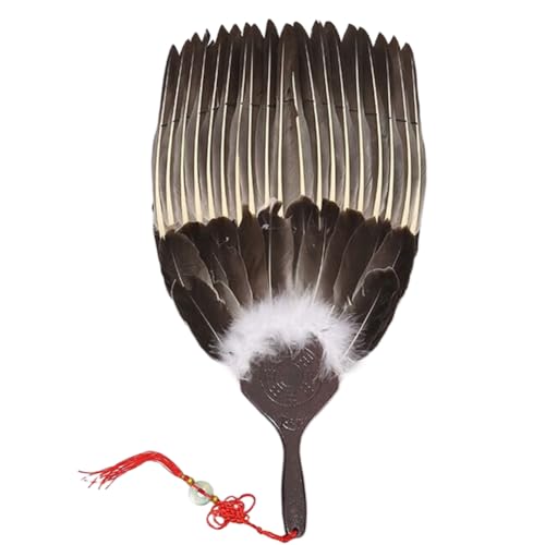 Pluuttiem Vintage Ventilator, Chinesische Antike Handwerksfächer 1 Stück Fächerklapventilator von Pluuttiem