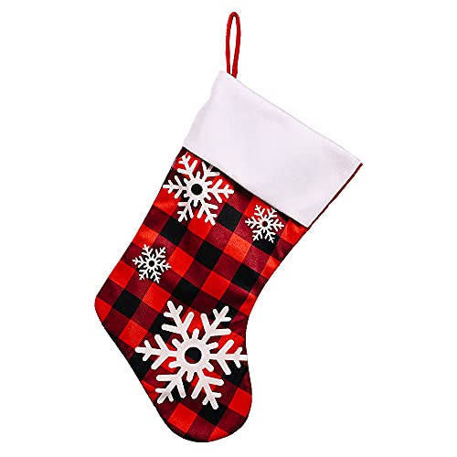 Pluuttiem Weihnachts StrüMpfe - Perfekt Karierter Rustikaler Strumpf - Schnee Flocken-Design - Feiertags Party - 9 X 18-1 StüCk Pluuttiem Weihnachts StrüMpfe - Perfekt Karierter Rustikaler Strumpf - Schnee Flocken-Design - Feiertags Party - 9 X 18-1 StüCk von Pluuttiem