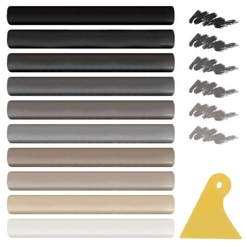 10Pcs Hartwachs Reparaturset Laminat Reparaturset Parkett Reparaturset Laminat Reparatur Holz Reparaturset Weiß Grau Schwarz Parkett Holzreparatur Set für Kratzer Und Löcher, Möbel Laminat Boden 10Pcs Hartwachs Reparaturset Laminat Reparaturset Parkett Reparaturset Laminat Reparatur Holz Reparaturset Weiß Grau Schwarz Parkett Holzreparatur Set für Kratzer Und Löcher, Möbel Laminat Boden von Pluvyze