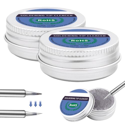 2 Stück Lötspitzenreiniger,60 g Lötspitzen Reaktivator,Kann die Oxidschicht Entfernen,zum Aktivieren der Oxidlötkolbenspitze Verwendet 2 Stück Lötspitzenreiniger,60 g Lötspitzen Reaktivator,Kann die Oxidschicht Entfernen,zum Aktivieren der Oxidlötkolbenspitze Verwendet von Pluvyze