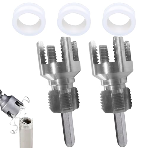 2Pcs PVC Rohrgewindeschneider Wasserrohr Gewindeöffner Pipe Threader Kit Wasserrohr Innengewinde öffner Pipe Thread Maker Tool Doppelendige Innen und Außengewindeschneiden mit 3 Dichtband（1/2"+3/4"） von Pluvyze