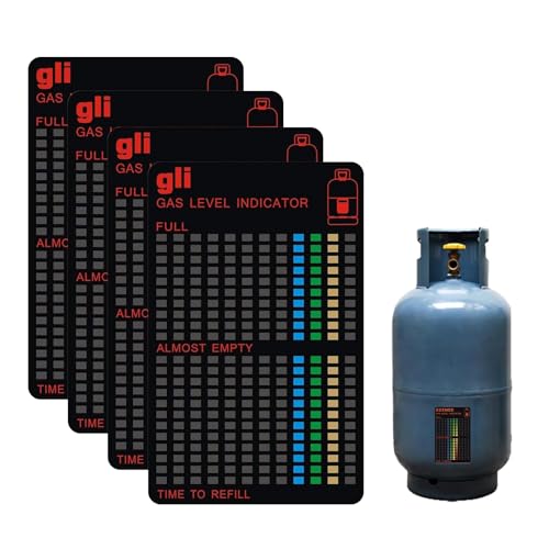 4 Folien Magnetische Gasflaschen Füllstandsanzeige Gasflasche Füllstand Anzeige Gas Füllstandsanzeige Gasfüllstandsanzeiger Für Gasflaschen Wohnmobil Gasfüllstandmessgerät von Pluvyze