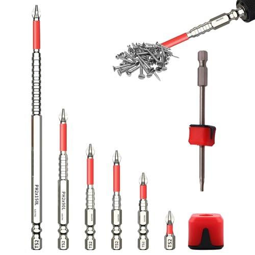 6 Stück High-Magnetic Screwdriver Drill Bit Set, Magnetisch Schraubendreher Bit Satz mit 1 Magnetisierer, 6 Spezifikationen, für Eine Vielzahl von Elektrischen Bohrern 6 Stück High-Magnetic Screwdriver Drill Bit Set, Magnetisch Schraubendreher Bit Satz mit 1 Magnetisierer, 6 Spezifikationen, für Eine Vielzahl von Elektrischen Bohrern von Pluvyze