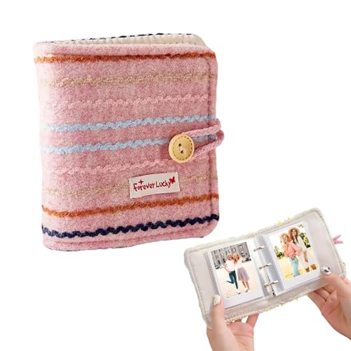 Baby Fotoalbum Stoff Fotobuch Baby Photo Album Fotoalben Für Babys 20 Innenseiten,Geschenke Für Babys Geburtstage Design Zum öffnen Und Schließen Des Ordners(3 Zoll) von Pluvyze