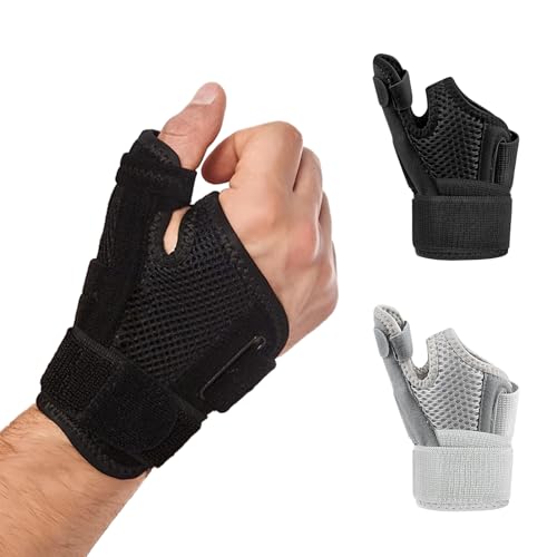 Pluvyze 2 Stück Handbandage Links Daumenorthese Rechts Daumen Schiene Atmungsaktives Weiches Material Doppeltes Kompressionsgurt-Design Geeignet für Linke und Rechte Hände Pluvyze 2 Stück Handbandage Links Daumenorthese Rechts Daumen Schiene Atmungsaktives Weiches Material Doppeltes Kompressionsgurt-Design Geeignet für Linke und Rechte Hände von Pluvyze