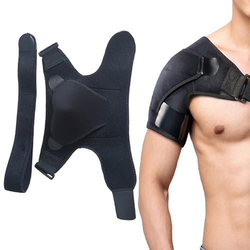 Schulterbandage für Frauen Herren Schulterstütze Schulter Bandagen Herren Schulter Bandage Atmungsaktive Verstellbar Schulterbandage Stabilität und Linderung von Beschwerden für Rechts und Links von Pluvyze