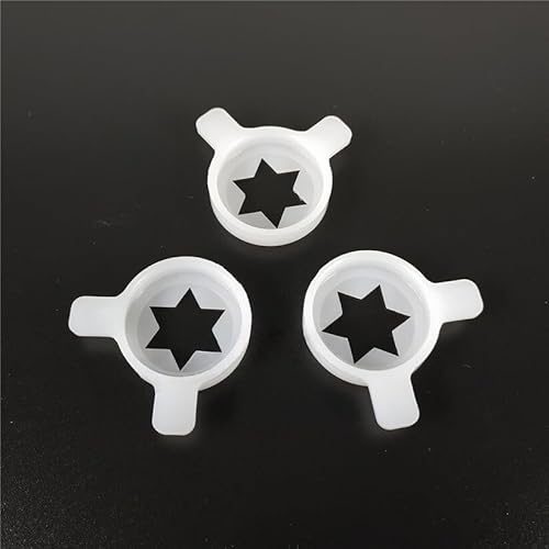 3 Stück Hexagramm-Modellierkappen aus Kunststoff – 29 mm Innendurchmesser, Düsendeckel, Ersatzteile for Softeismaschinen von Plvxgofwha