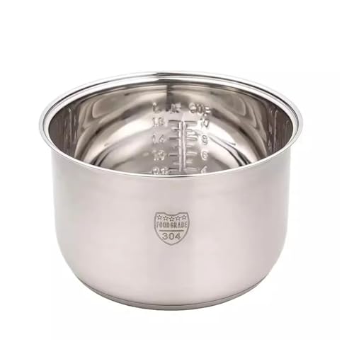304 Edelstahl verdickte Reiskocher-Innenschüssel 5L, kompatibel mit Panasonic SR-TMG10 SR-TMH10, Reiskocher-Teile von Plvxgofwha