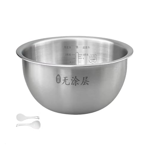 3L IH 304 Edelstahl-Reiskocher-Innenschüssel, kompatibel mit Mijia IHFB01CM, Ersatz-Edelstahlschüssel von Plvxgofwha