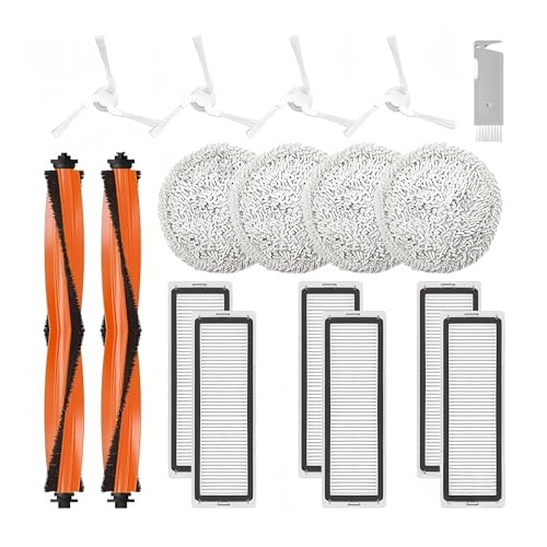 Plvxgofwha Roboter-Staubsauger, Hauptbürstenabdeckung, Seitenbürstenfilter, Zubehör-Set, Wischpads, kompatibel mit Xiaomi STYTJ06ZHM(Set 0) von Plvxgofwha
