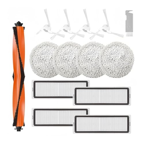 Plvxgofwha Roboter-Staubsauger, Hauptbürstenabdeckung, Seitenbürstenfilter, Zubehör-Set, Wischpads, kompatibel mit Xiaomi STYTJ06ZHM(Set 1) von Plvxgofwha