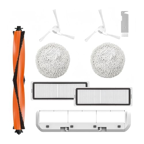 Plvxgofwha Roboter-Staubsauger, Hauptbürstenabdeckung, Seitenbürstenfilter, Zubehör-Set, Wischpads, kompatibel mit Xiaomi STYTJ06ZHM(Set 3) von Plvxgofwha
