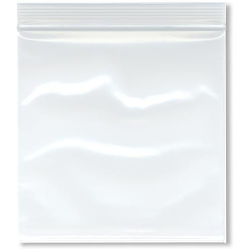 Plymor 12,7 x 12,7 cm (100 Stück), 4 mm robuste wiederverschließbare Plastiktüten mit Reißverschluss von PlyMor