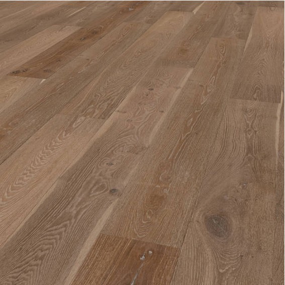 Parkett / Parkettboden Lentini Eiche "Gomera" 15mm, doppelt geräuchert, gekälkt, geölt & gebürstet von PlyQuet