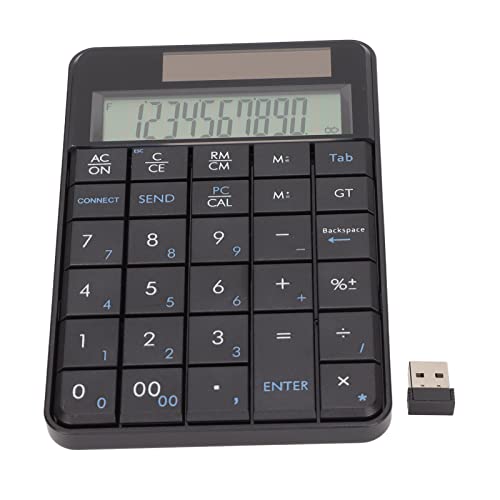 2 in 1 Wireless Numeric Keypad Calculator Numpad, 2.4GHz 29 Keys USB Keyboard Plug and Play Ergonomisches Design Nummernblock von Plyisty