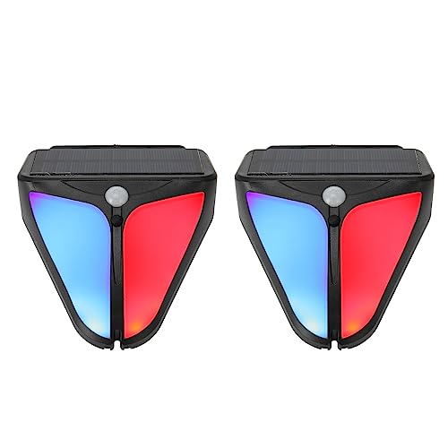 2er-Pack Solar-Bewegungsmelder-Alarm, 129 DB Solar-Ton- und Lichtalarm, Bewegungsmelder, Blitzwarnung, Stroboskop-Sicherheitsalarm, für Bauernhof, Zuhause von Plyisty