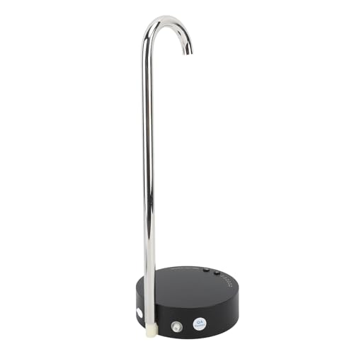 Automatische Wasserflaschenpumpe, Multifunktionaler Desktop-Wasserspender mit Stabilem Durchfluss, 1800-mAh-Akku mit Schlauch für Zuhause und Büro (Black) von Plyisty