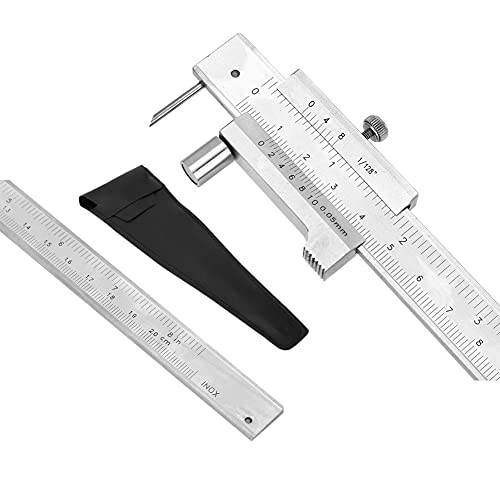 Digitaler Messschieber, 0-200 mm professionelles elektronisches Messschieber-Lineal aus rostfreiem Stahl, mit Reißnadel, für Holz, Kunststoff, Eisen usw. von Plyisty
