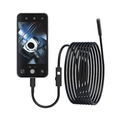 Endoskopkamera mit Licht, 2MP Endoskop-Inspektionskamera mit 8 LEDs, IP67 Wasserdichtes Endoskop für IOS, Android Phone (1 Meter) von Plyisty