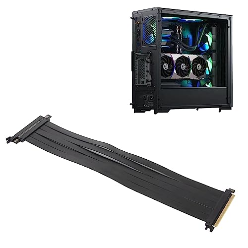 PCIE 4.0 X16 Extender, RTX4090 RTX3090ti RTX3090, Kompatibel mit X570 B550 Z590 Z690 Chipsatz, Rechtwinkliges Verlängerungskabel, für GPU-Grafikkarte (20 cm) von Plyisty