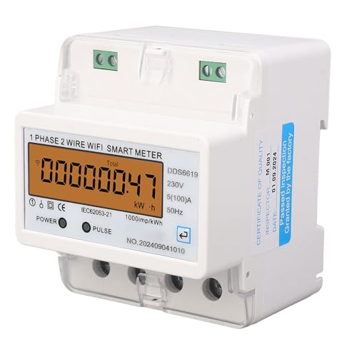 Plyisty 1 Phase 2 Draht WiFi Smart Meter Backbeleuchtung Anzeige Long Life Energy Spannungsstromleistung für App Fernbedienung Plyisty 1 Phase 2 Draht WiFi Smart Meter Backbeleuchtung Anzeige Long Life Energy Spannungsstromleistung für App Fernbedienung von Plyisty
