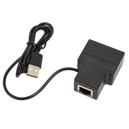 Plyisty 1-zu-2-Ethernet-Splitter-Adapter, 100 Mbit/s Plug-and-Play-LAN-Netzwerkanschluss für Cat5 Cat5e Cat6 Cat7 Cat8, Schnelle Gemeinsame Verbindung von Plyisty