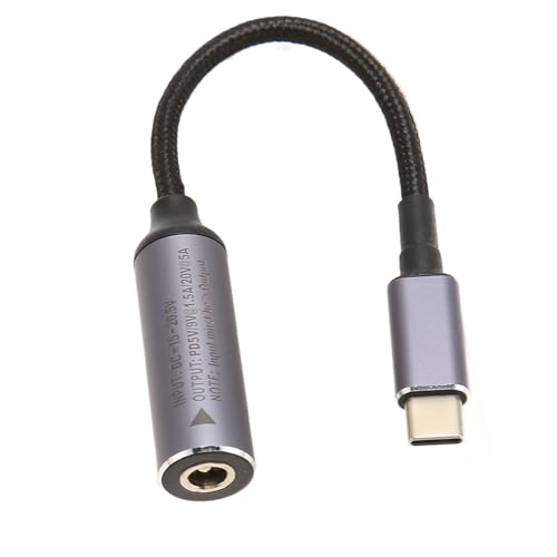 Plyisty 100 W DC5525 auf USB Typ C Kabel, Aluminiumlegierung, Tragbare Größe, PD 5 V/9 V/20 V Ausgang, für Tablets, Telefone, Laptops von Plyisty