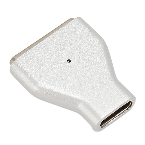 Plyisty 140 W -auf-Magnet-Adapter, Aluminiumlegierung, Schnelllade-Magnet-Adapter für Pro 2021 Air 2022, mit Magnetischer Schnittstelle, Kompakt und Leicht, Silber (Gerader Kopf) von Plyisty