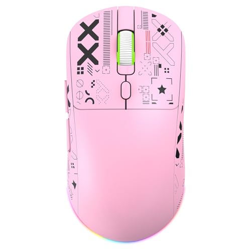 Plyisty 2,4 Ghz/BT/Kabelgebundene Kabellose Gaming-Maus, FR2012 + 3212 Sensor, 4 Einstellbare DPI, 6 Programmierbare Tasten, 6 RGB-Leuchten, Ergonomisch, Leicht Plyisty 2,4 Ghz/BT/Kabelgebundene Kabellose Gaming-Maus, FR2012 + 3212 Sensor, 4 Einstellbare DPI, 6 Programmierbare Tasten, 6 RGB-Leuchten, Ergonomisch, Leicht von Plyisty