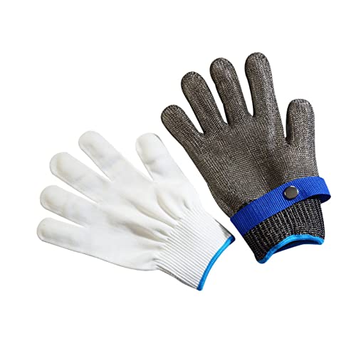 Plyisty 2 Stück Arebeitshandschuhe MIT Verstellbarer Schnalle, Schnitt und Kratzfest, Schutzhandschuhe Zumschmiede (GREY) von Plyisty