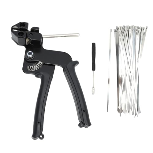 Plyisty 304 Edelstahlkabelkabelkanet -Kit mit 100 Stück 4,6 X 300 Mm Metallkabel Kabel (BLACK) von Plyisty