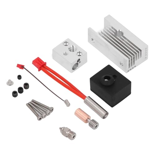 Plyisty 3D -Drucker Bimetalkupferdüsen -Kit mit TI Legierung Wärmebreite, Geeignet für Ender3 S1 Pro, Wärmeisolierkupferdüsen Upgrade von Plyisty